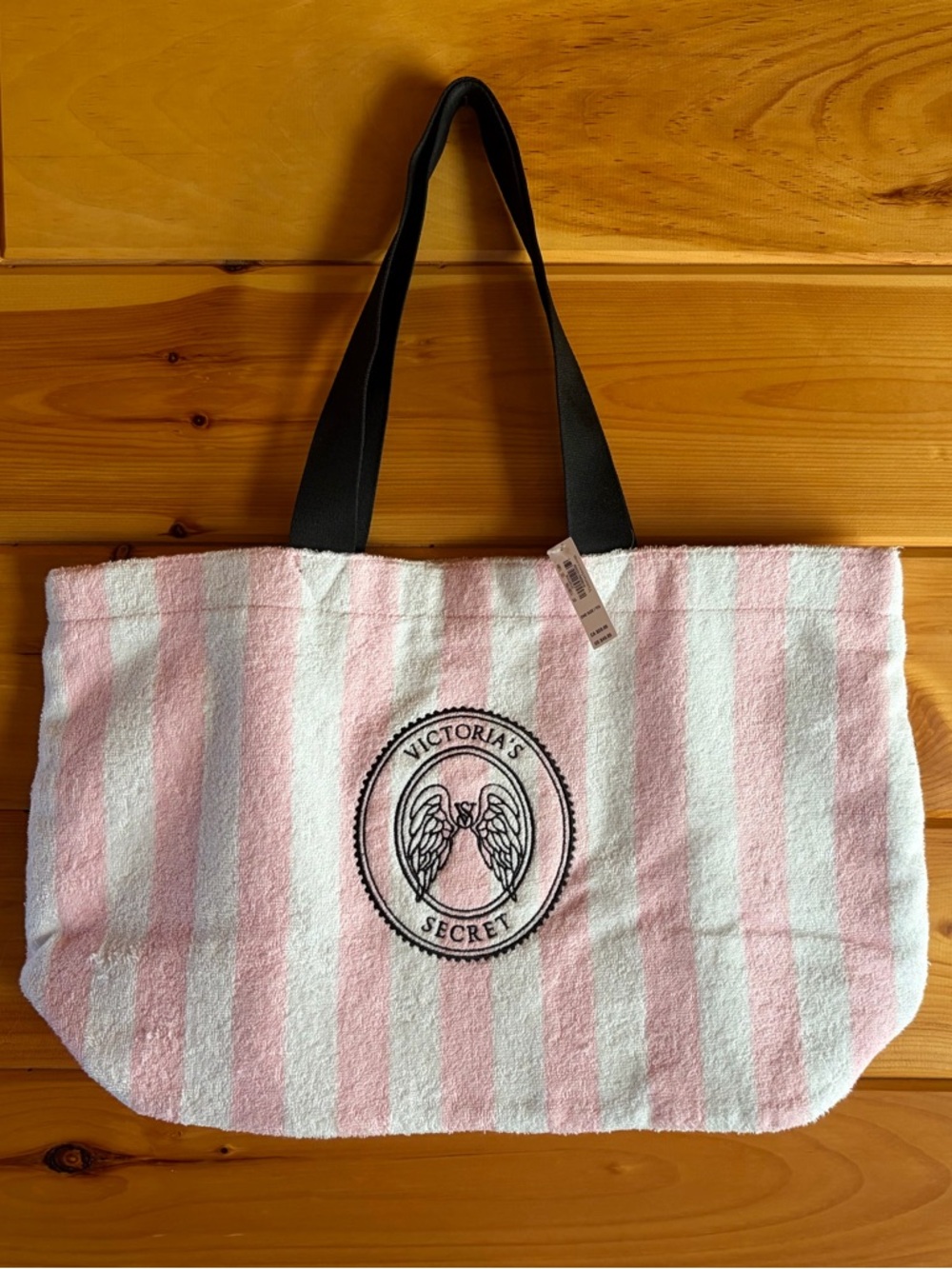 Victoria's Secret Pink & White Striped Tote NWT